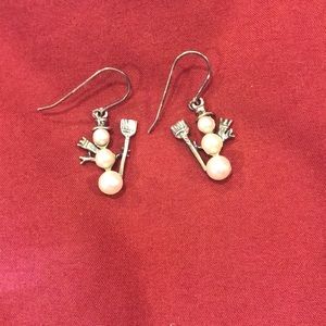Snowman earrings